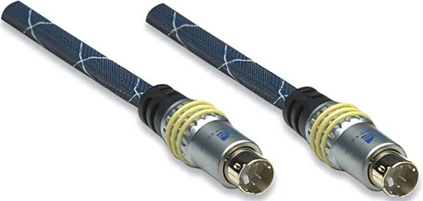 Manhattan 4.8m S-Video To S-Video 4-pin Cable Blue Manhattan 4.8m S-Video To S-Video 4-pin Cable Blue