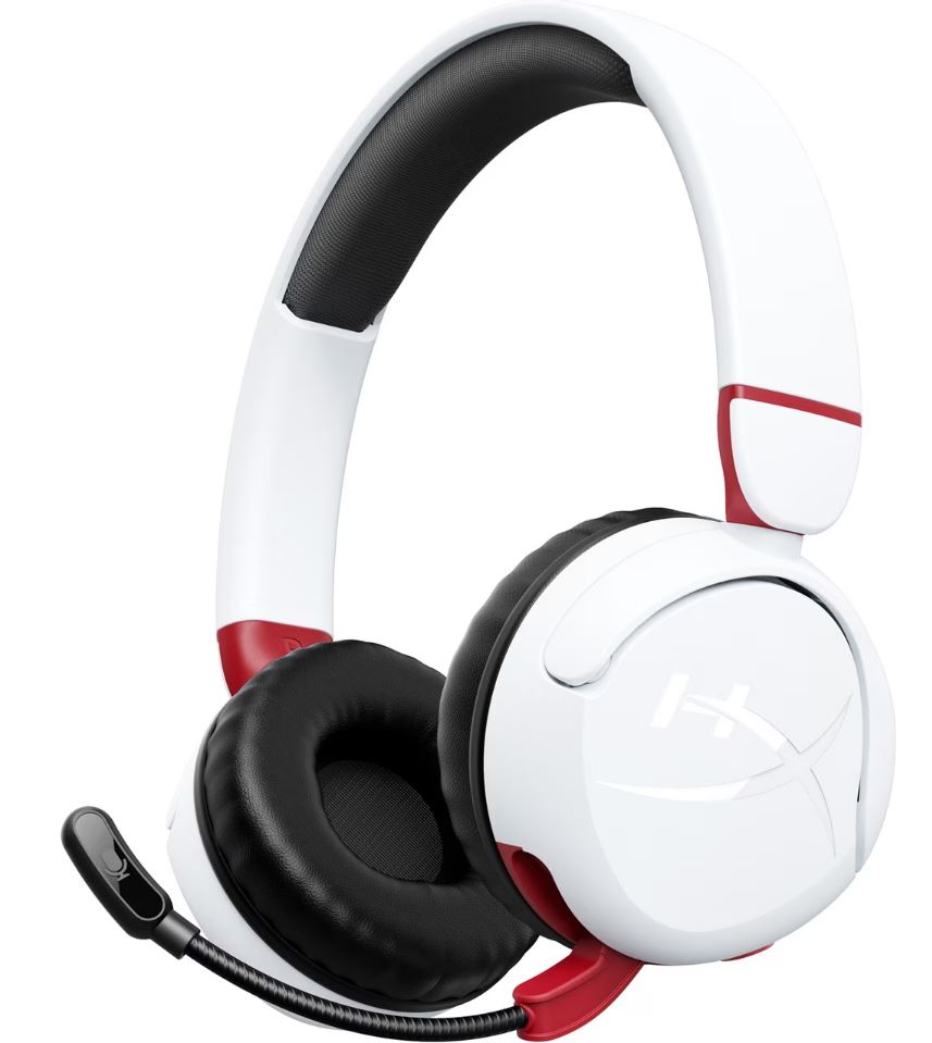 HP HyperX Cloud Mini Wireless White And Red Headset with Microphone HP HyperX Cloud Mini Wireless White And Red Headset with Microphone
